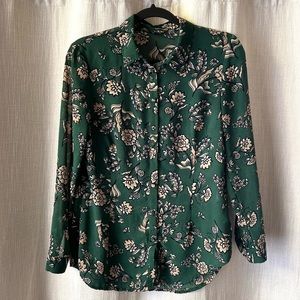 Stunning Bardot Green Floral Button Up Shirt